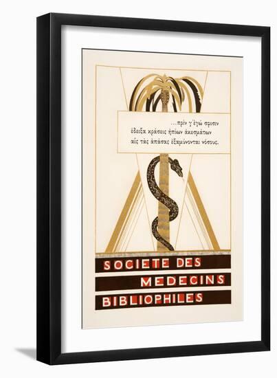 Frontispiece: Societe Des Medecins Bibliophiles from Eschyle (Aeschyus) Promethee Enchaine, Pub. 19-Francois-Louis Schmied-Framed Giclee Print