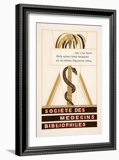 Frontispiece: Societe Des Medecins Bibliophiles from Eschyle (Aeschyus) Promethee Enchaine, Pub. 19-Francois-Louis Schmied-Framed Giclee Print