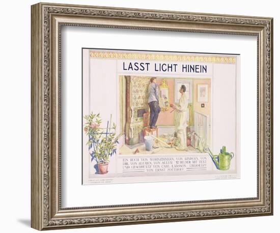 Frontispiece to "Lasst Licht Hinin",("Let in More Light") 1909-Carl Larsson-Framed Giclee Print