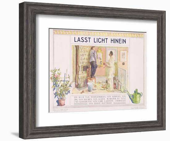 Frontispiece to "Lasst Licht Hinin",("Let in More Light") 1909-Carl Larsson-Framed Giclee Print