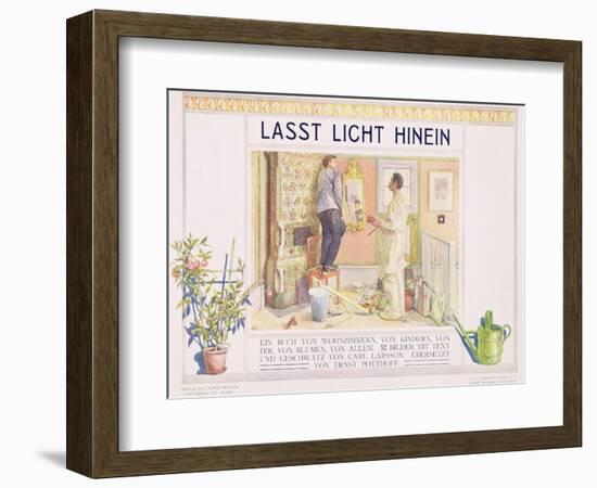 Frontispiece to "Lasst Licht Hinin",("Let in More Light") 1909-Carl Larsson-Framed Giclee Print