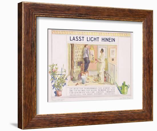 Frontispiece to "Lasst Licht Hinin",("Let in More Light") 1909-Carl Larsson-Framed Giclee Print