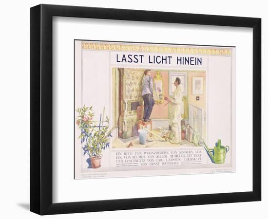 Frontispiece to "Lasst Licht Hinin",("Let in More Light") 1909-Carl Larsson-Framed Giclee Print