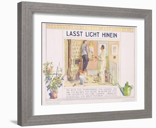 Frontispiece to "Lasst Licht Hinin",("Let in More Light") 1909-Carl Larsson-Framed Giclee Print