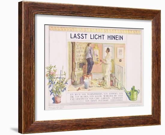 Frontispiece to "Lasst Licht Hinin",("Let in More Light") 1909-Carl Larsson-Framed Giclee Print