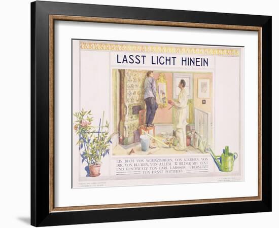 Frontispiece to "Lasst Licht Hinin",("Let in More Light") 1909-Carl Larsson-Framed Giclee Print