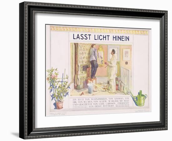 Frontispiece to "Lasst Licht Hinin",("Let in More Light") 1909-Carl Larsson-Framed Giclee Print