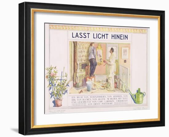 Frontispiece to "Lasst Licht Hinin",("Let in More Light") 1909-Carl Larsson-Framed Giclee Print