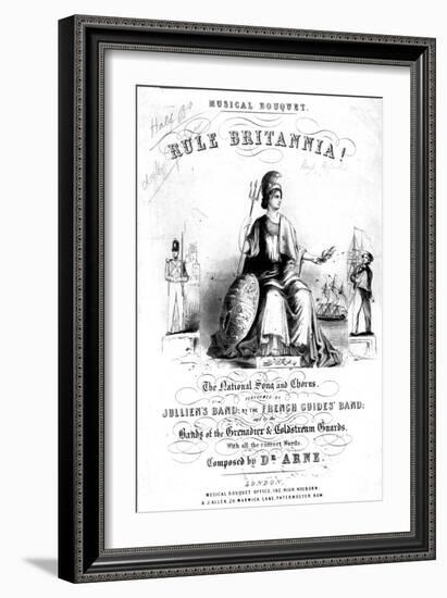 Frontispiece to Sheet Music for 'Rule Britannia!'-null-Framed Giclee Print