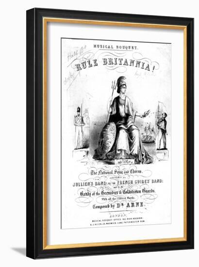 Frontispiece to Sheet Music for 'Rule Britannia!'-null-Framed Giclee Print