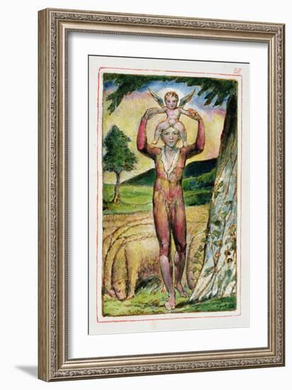 Frontispiece to Songs of Experience: Plate 28 from Songs of Innocence and of Experience C.1815-26-William Blake-Framed Giclee Print