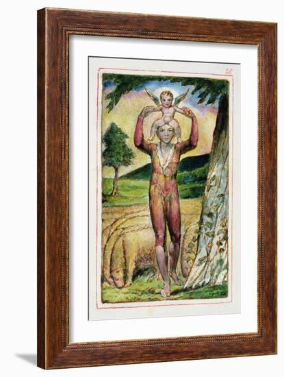 Frontispiece to Songs of Experience: Plate 28 from Songs of Innocence and of Experience C.1815-26-William Blake-Framed Giclee Print