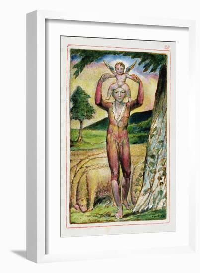 Frontispiece to Songs of Experience: Plate 28 from Songs of Innocence and of Experience C.1815-26-William Blake-Framed Giclee Print