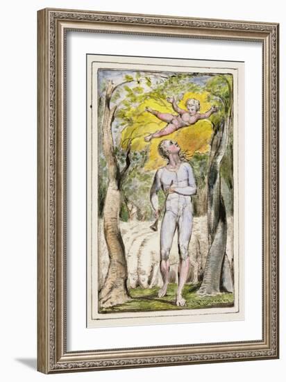 Frontispiece to Songs of Innocence: Plate 1 from Songs of Innocence and of Experience C.1802-08-William Blake-Framed Giclee Print