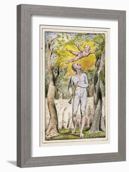 Frontispiece to Songs of Innocence: Plate 1 from Songs of Innocence and of Experience C.1802-08-William Blake-Framed Giclee Print