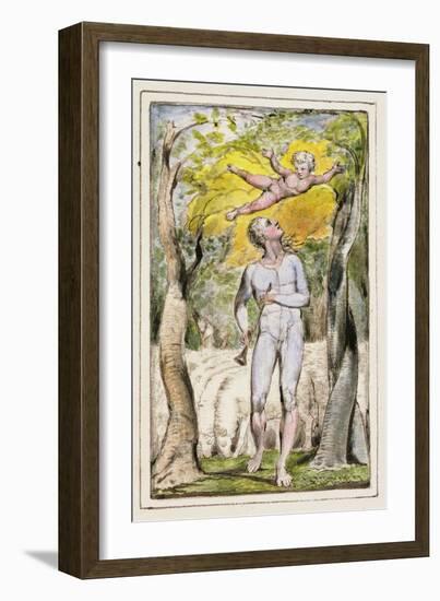 Frontispiece to Songs of Innocence: Plate 1 from Songs of Innocence and of Experience C.1802-08-William Blake-Framed Giclee Print