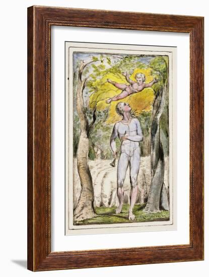 Frontispiece to Songs of Innocence: Plate 1 from Songs of Innocence and of Experience C.1802-08-William Blake-Framed Giclee Print