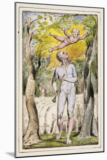 Frontispiece to Songs of Innocence: Plate 1 from Songs of Innocence and of Experience C.1802-08-William Blake-Mounted Giclee Print