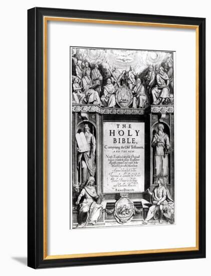 Frontispiece to "The Holy Bible," Published by Robert Barker, 1611-Cornelis Boel-Framed Giclee Print