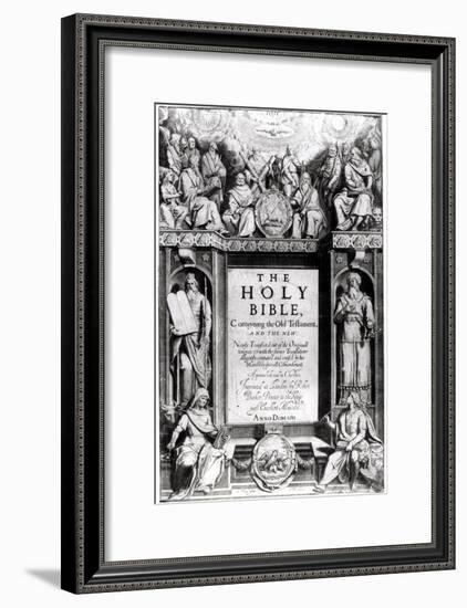 Frontispiece to "The Holy Bible," Published by Robert Barker, 1611-Cornelis Boel-Framed Giclee Print