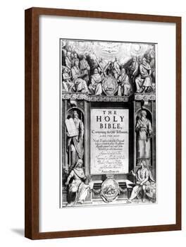 Frontispiece to "The Holy Bible," Published by Robert Barker, 1611-Cornelis Boel-Framed Giclee Print