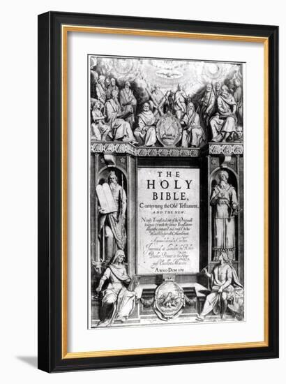 Frontispiece to "The Holy Bible," Published by Robert Barker, 1611-Cornelis Boel-Framed Giclee Print