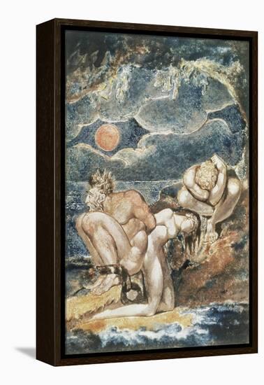 Frontispiece to 'Visions of the Daughters of Albion'-William Blake-Framed Premier Image Canvas