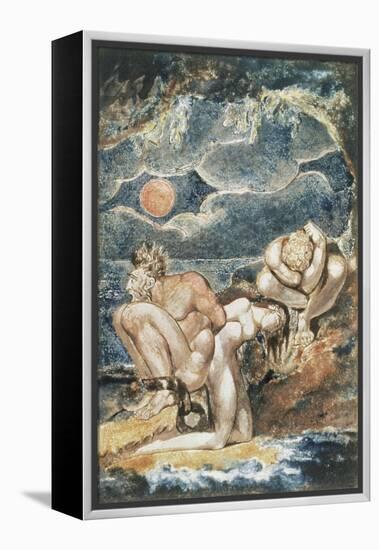 Frontispiece to 'Visions of the Daughters of Albion'-William Blake-Framed Premier Image Canvas