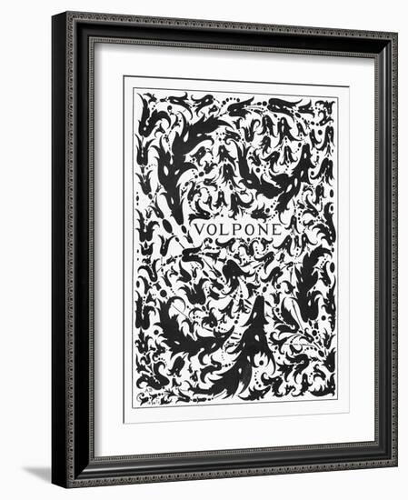 Frontispiece to 'Volpone', 1898 (Litho)-Aubrey Beardsley-Framed Giclee Print