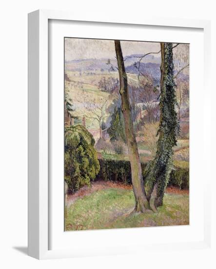 Frost and Mist, Summerleaze, East Knoyle, 1917 (Oil on Canvas)-Lucien Pissarro-Framed Giclee Print