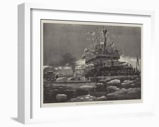 Frost, Snow, and Ice on the Medway, Sheerness Harbour after a Blizzard-Fred T. Jane-Framed Giclee Print