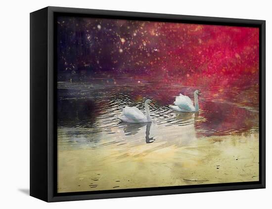 Frosted Lake, 2019,-Helen White-Framed Premier Image Canvas