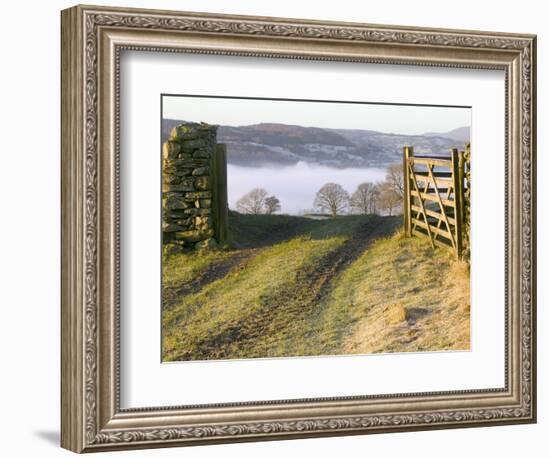 Frosty Early Morning Landscape Over Lake Windermere-Ashley Cooper-Framed Photographic Print