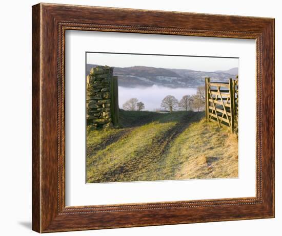 Frosty Early Morning Landscape Over Lake Windermere-Ashley Cooper-Framed Photographic Print