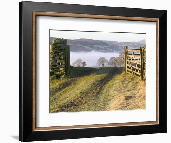 Frosty Early Morning Landscape Over Lake Windermere-Ashley Cooper-Framed Photographic Print