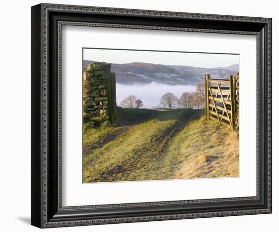 Frosty Early Morning Landscape Over Lake Windermere-Ashley Cooper-Framed Photographic Print