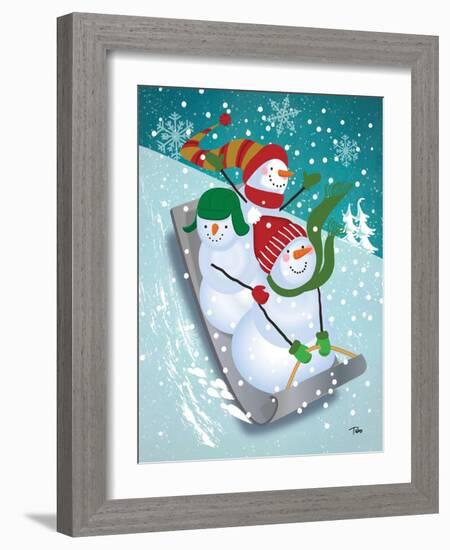 Frosty & Fab IV-Teresa Woo-Framed Art Print