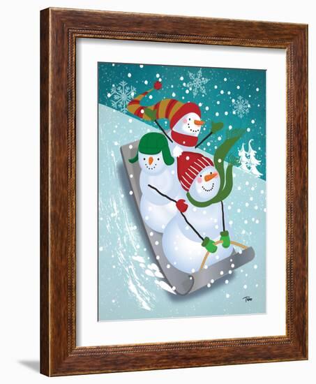 Frosty & Fab IV-Teresa Woo-Framed Art Print