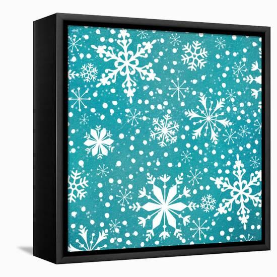 Frosty & Fab Snow-Teresa Woo-Framed Stretched Canvas
