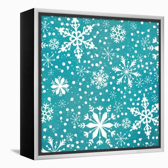 Frosty & Fab Snow-Teresa Woo-Framed Stretched Canvas