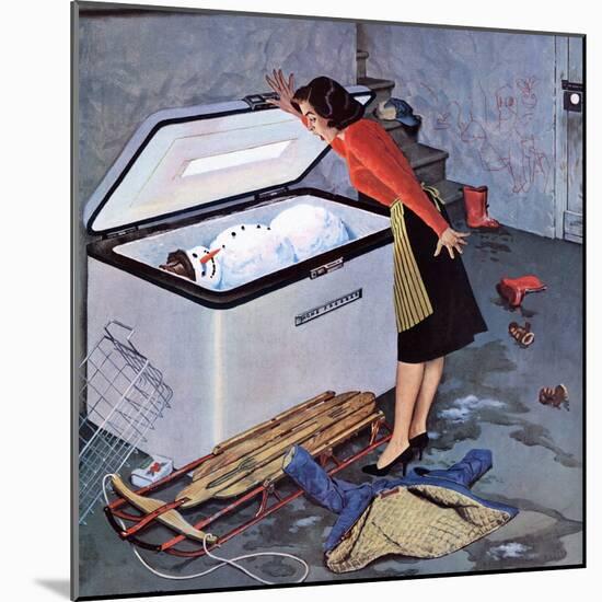 "Frosty in the Freezer", February 21, 1959-John Falter-Mounted Giclee Print