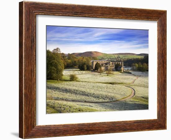 Frosty Morning at Bolton Priory Ruins (Bolton Abbey), Yorkshire Dales National Park, Yorkshire, Eng-Mark Sunderland-Framed Photographic Print