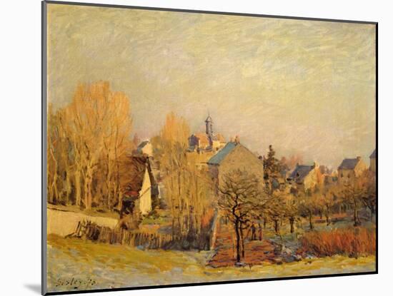 Frosty Morning in Louveciennes, 1873-Alfred Sisley-Mounted Giclee Print