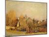 Frosty Morning in Louveciennes, 1873-Alfred Sisley-Mounted Giclee Print