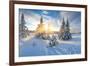 Frosty Morning in the Mountains, Panorama of Winter Mountains, Ukraine, Carpathians-Kotenko-Framed Photographic Print