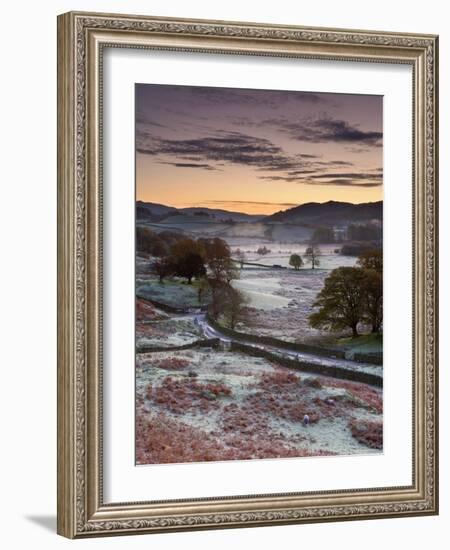 Frosty Morning, Little Langdale, Lake District, Cumbria, England-Doug Pearson-Framed Photographic Print