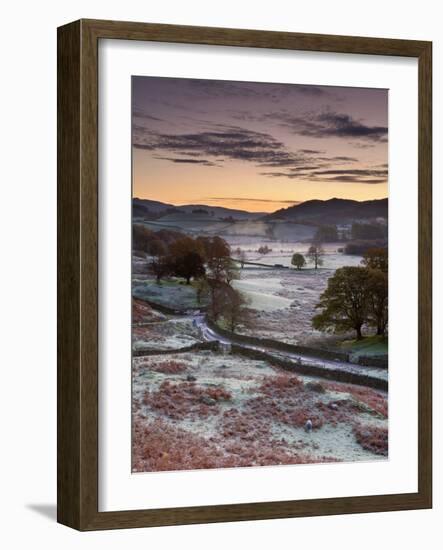 Frosty Morning, Little Langdale, Lake District, Cumbria, England-Doug Pearson-Framed Photographic Print
