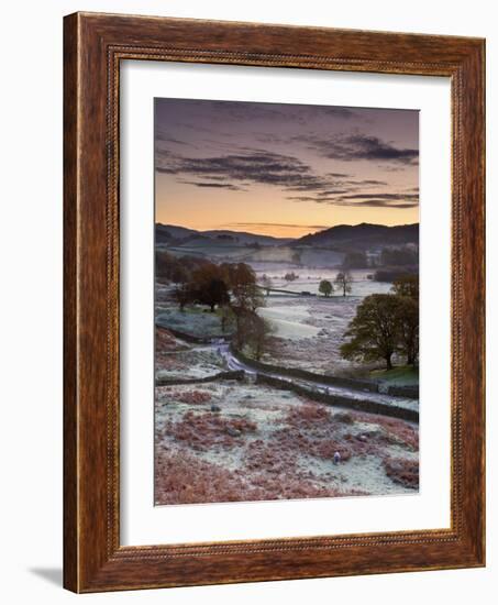 Frosty Morning, Little Langdale, Lake District, Cumbria, England-Doug Pearson-Framed Photographic Print