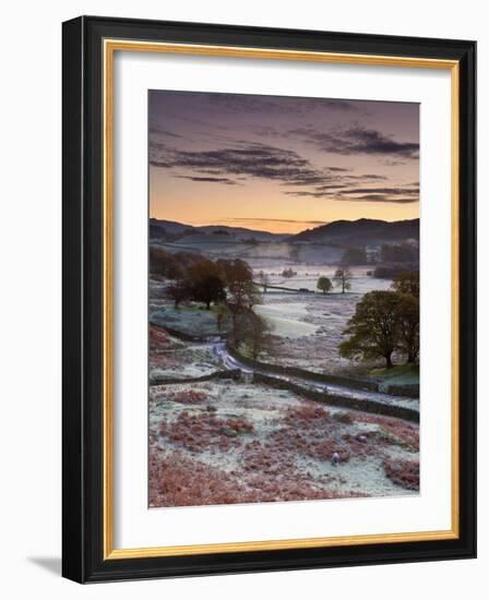 Frosty Morning, Little Langdale, Lake District, Cumbria, England-Doug Pearson-Framed Photographic Print