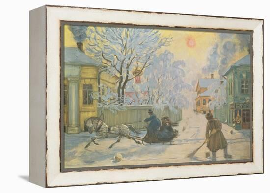 Frosty Morning-Boris Mihajlovic Kustodiev-Framed Premier Image Canvas